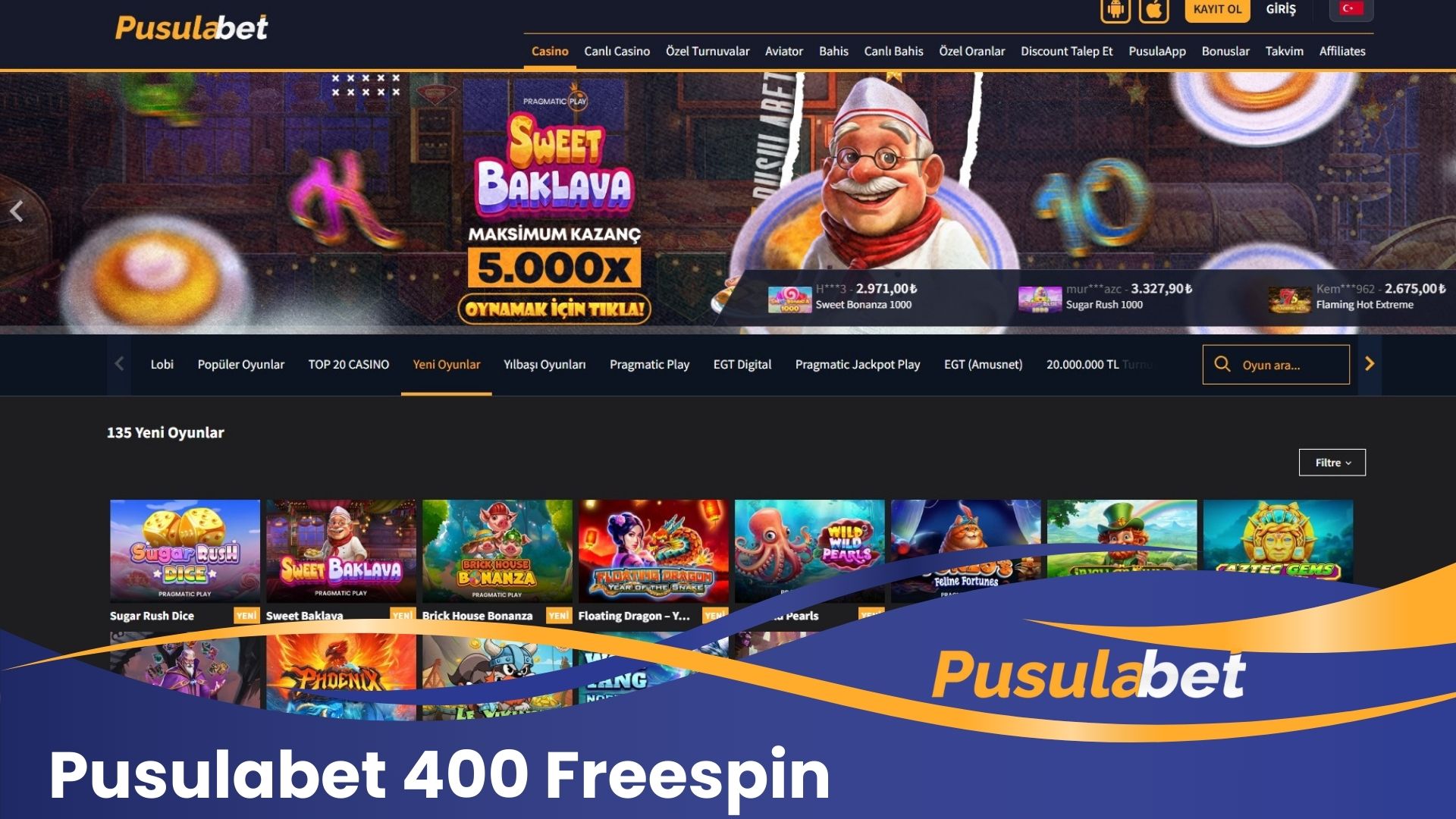 Pusulabet 400 FREESPIN - Deneme Bonusu